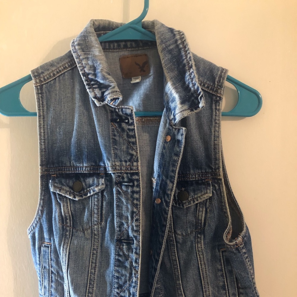 American eagle jean vest